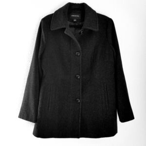 London Fog women's single breasted wool blend coat size L